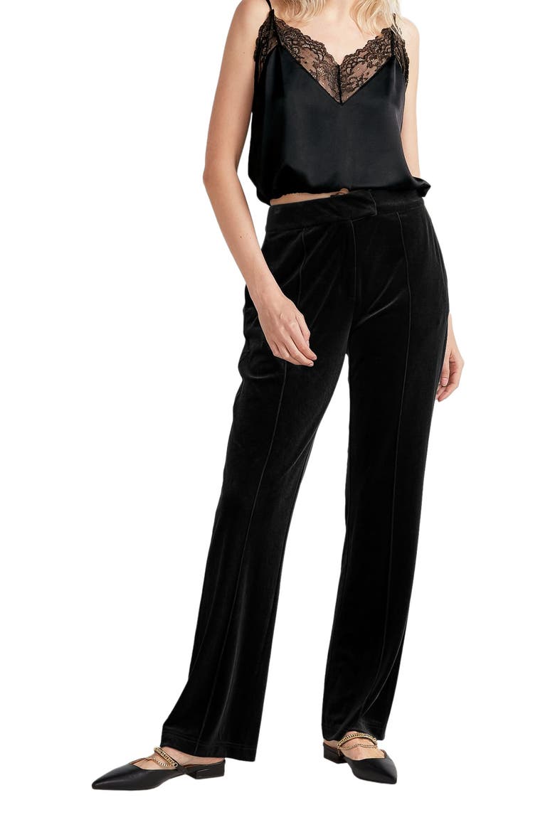 Reverie Velvet Pant, Alternate, color, Black