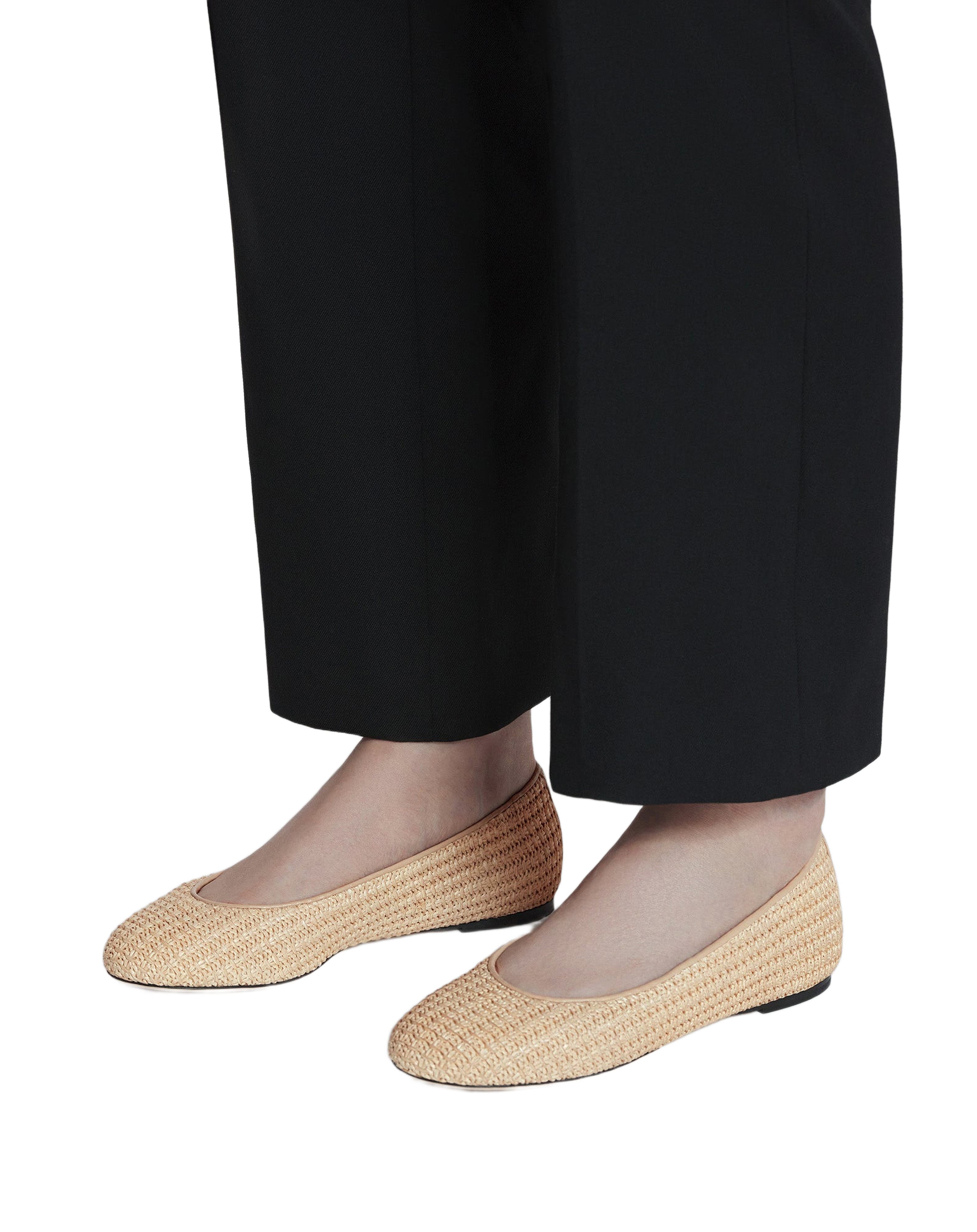 Lanvin Raffia Ballerina, Alternate, color, 