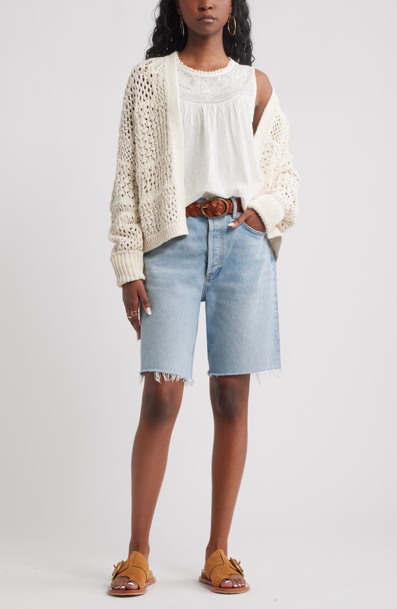 Treasure & Bond Mesh Yoke Tank, Alternate, color, Ivory Egret