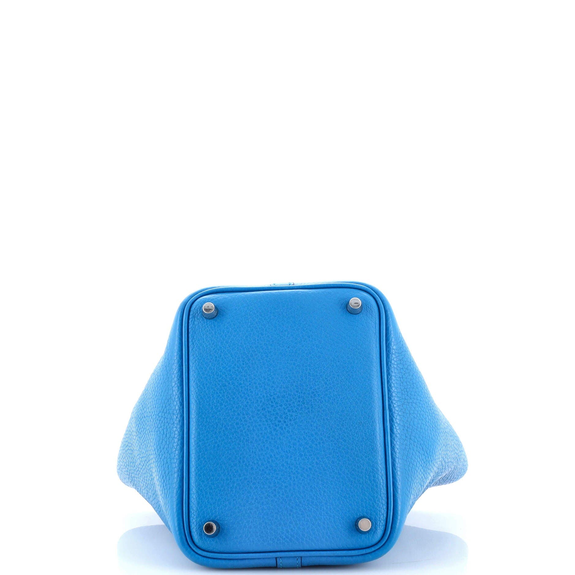 Pre-Owned Hermes Picotin Lock Bag Clemence PM, Alternate, color, Bleu Zanzibar