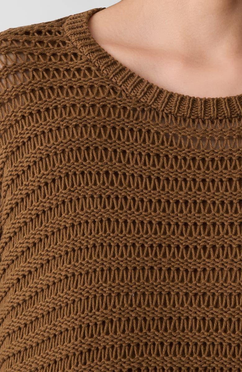 Eileen Fisher Crewneck Oversize Organic Cotton Sweater, Alternate, color, Bronze