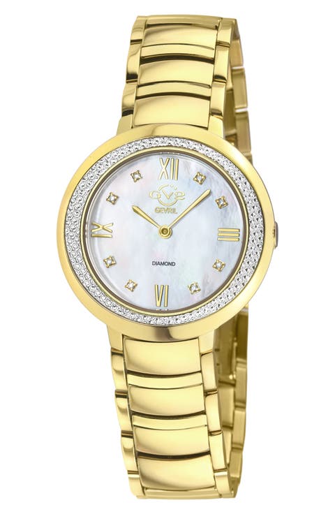 Amalfi Mother-of-Pearl Swiss Diamond Watch, 34mm - 0.04ct.