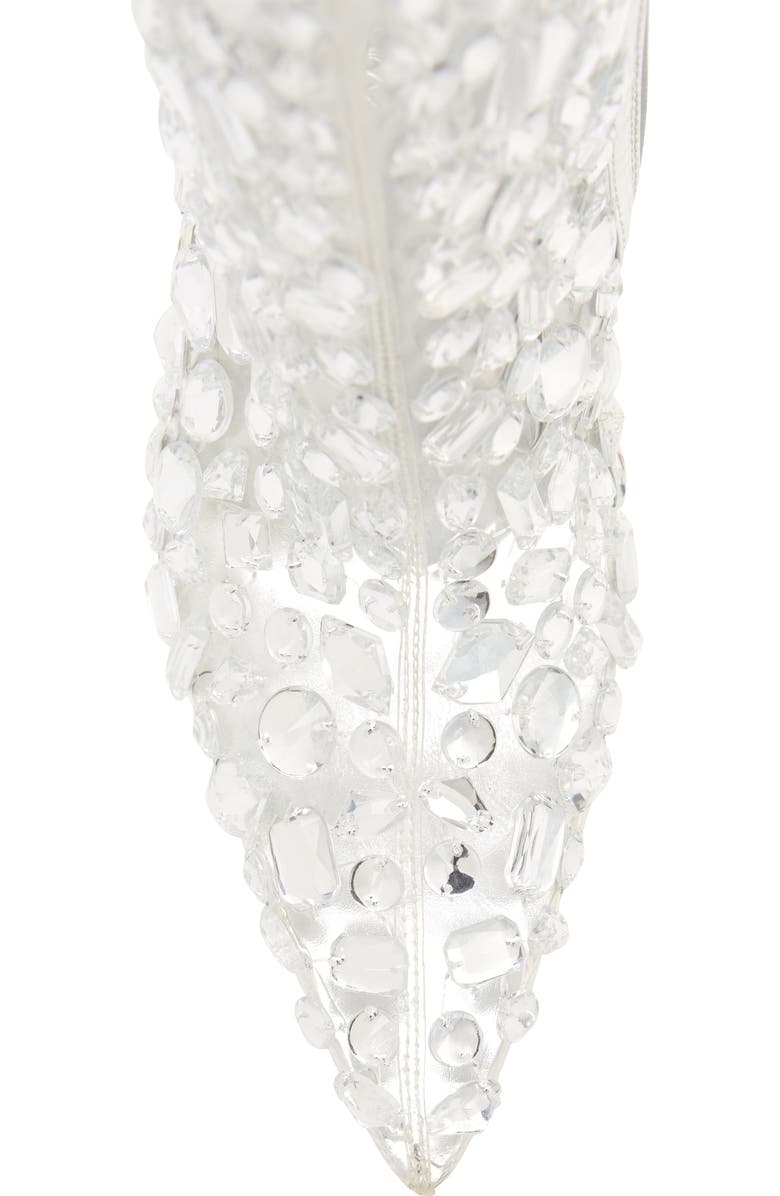 AZALEA WANG Agave Embellished Pointed Toe Bootie, Alternate, color, Silver