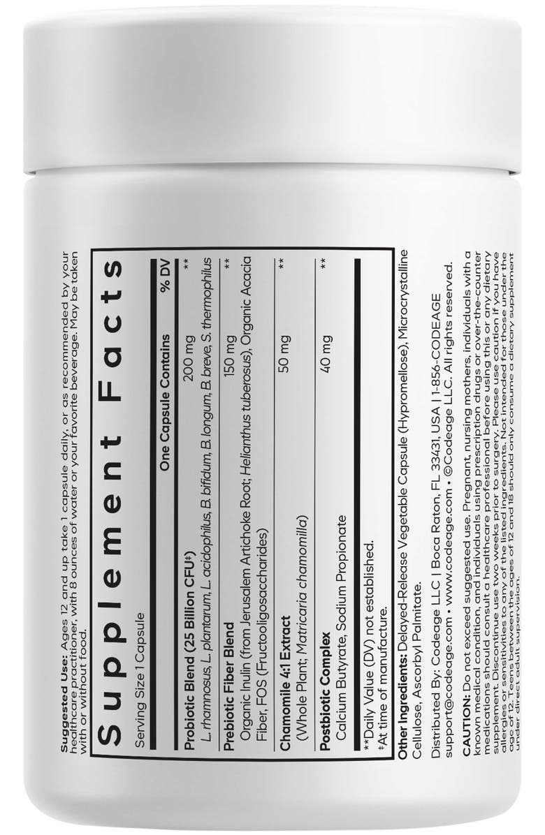 Codeage Teen Probiotic+ 30ct, Alternate, color, White