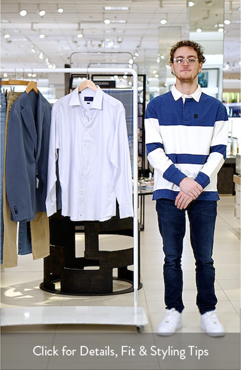 Trim Fit Stretch Cotton Twill Dress Shirt, sales video thumbnail