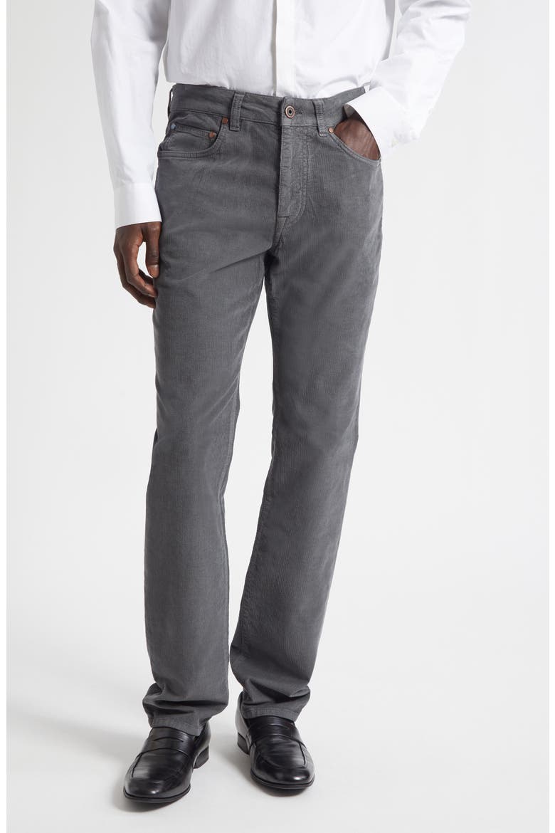 Fine Wale Corduroy Pants, Main, color, GREY