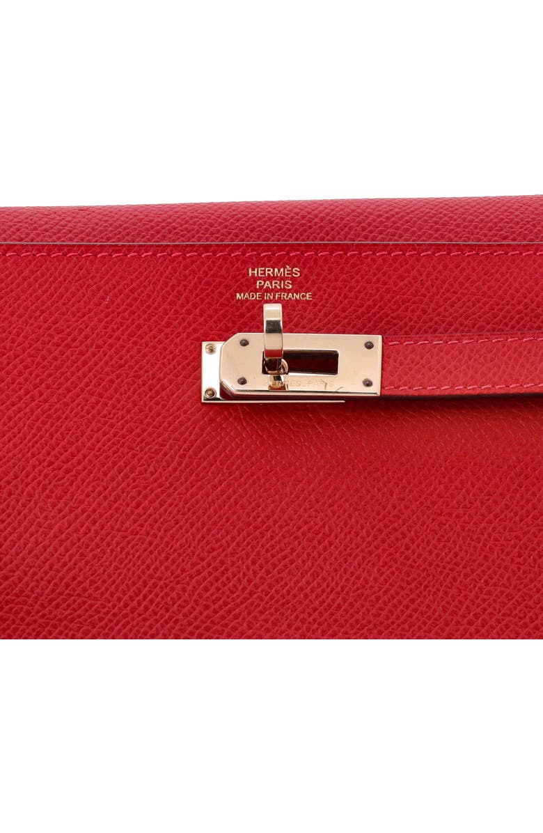 Pre-Owned Hermes Kelly Wallet Epsom Long, Alternate, color, Rouge Casaque