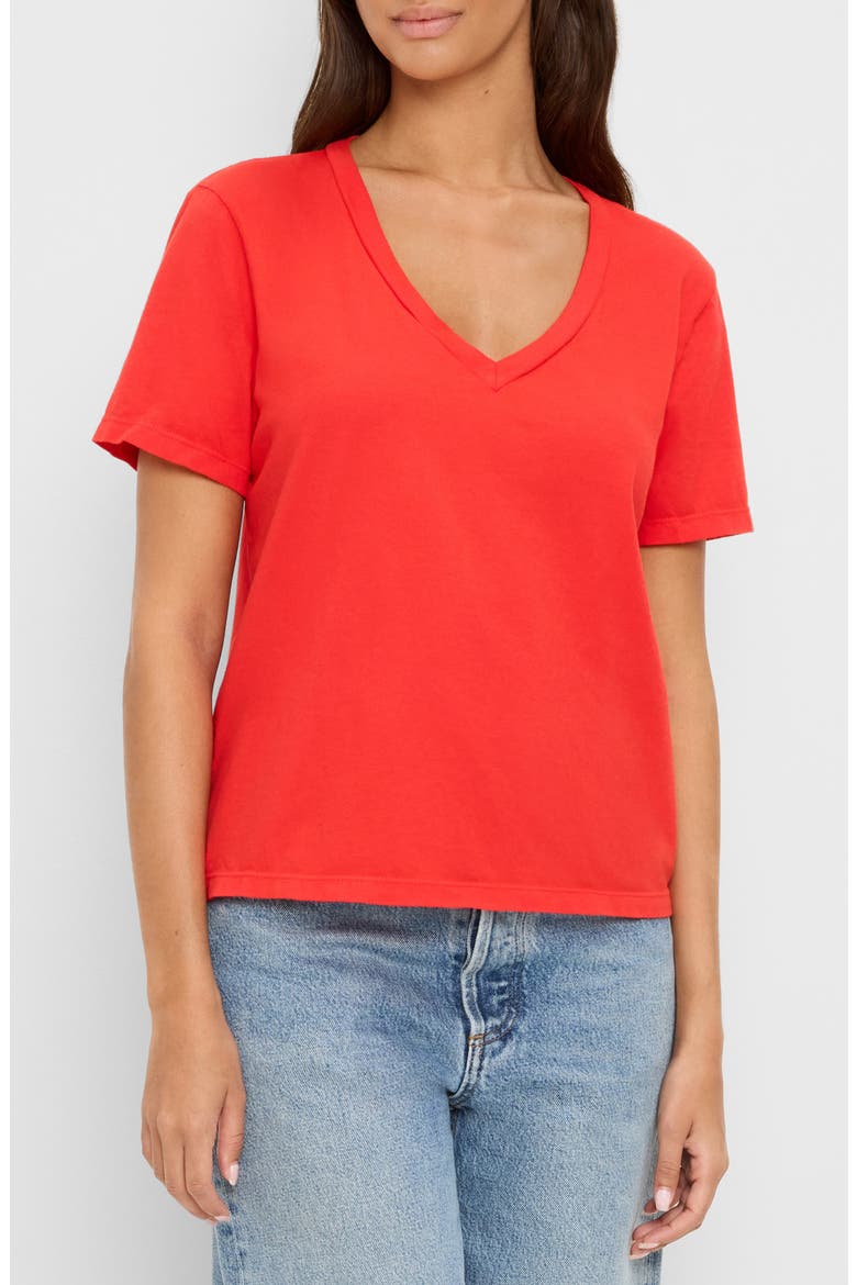 Daria Classic V-Neck T-Shirt, Alternate, color, SAMBA