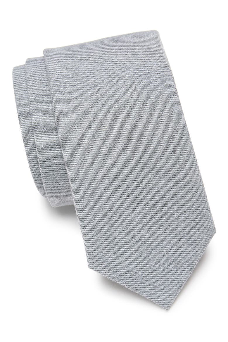 Omer Solid Tie, Main, color, CHARCOAL