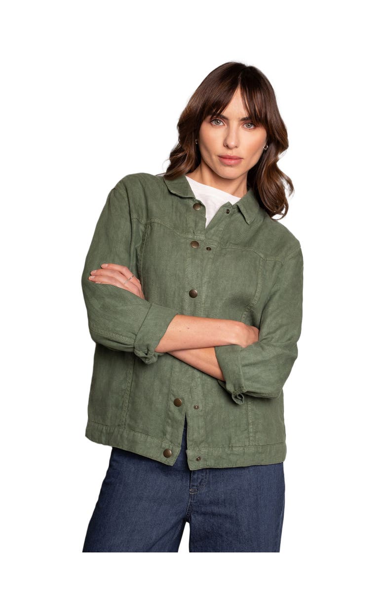 Celtic & Co. Linen Western Jacket, Main, color, Khaki