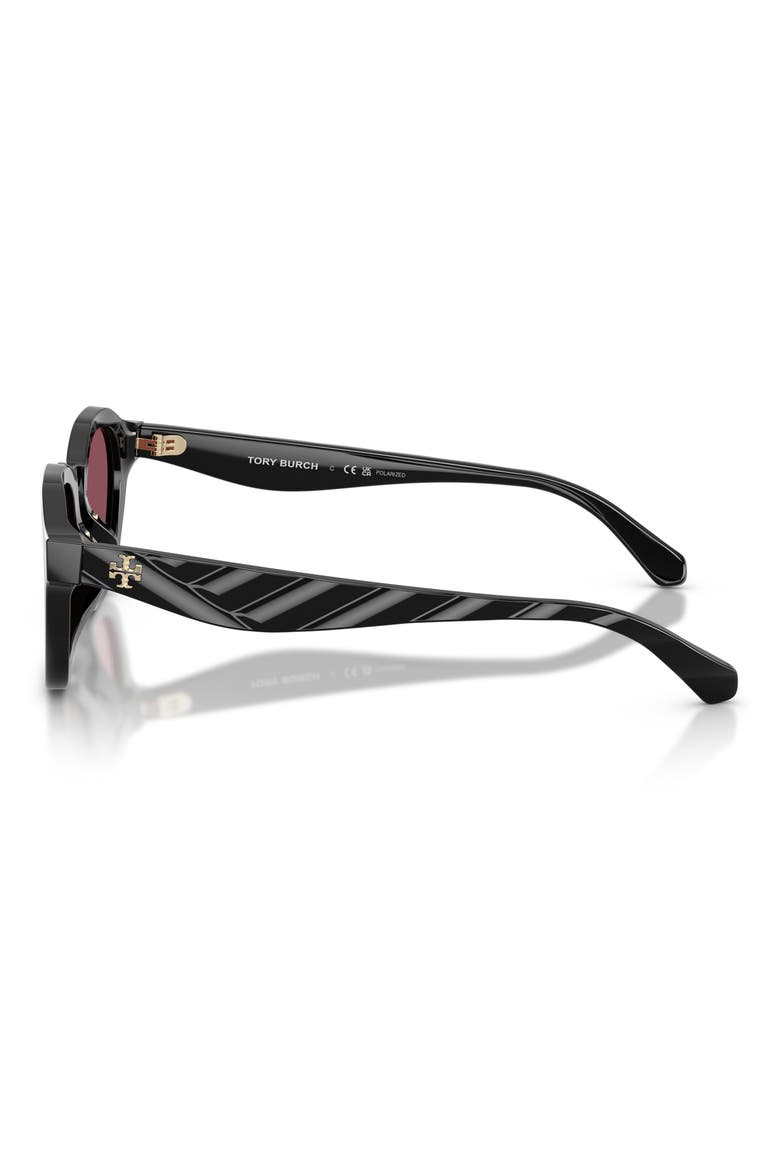 48mm Polarized Phantos Sunglasses, Alternate, color, BLACK / DARK VIOLET POLAR