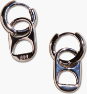 Nickel & Suede Soda Tab Huggies