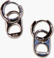 Nickel & Suede Soda Tab Huggies