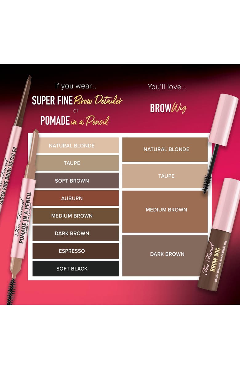 Too Faced Superfine Brow Detailer Pencil, Alternate, color, Auburn
