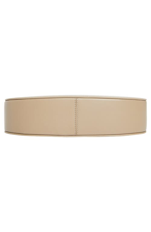 Coperni Swipe Baguette Leather Bag In Beige Taupe