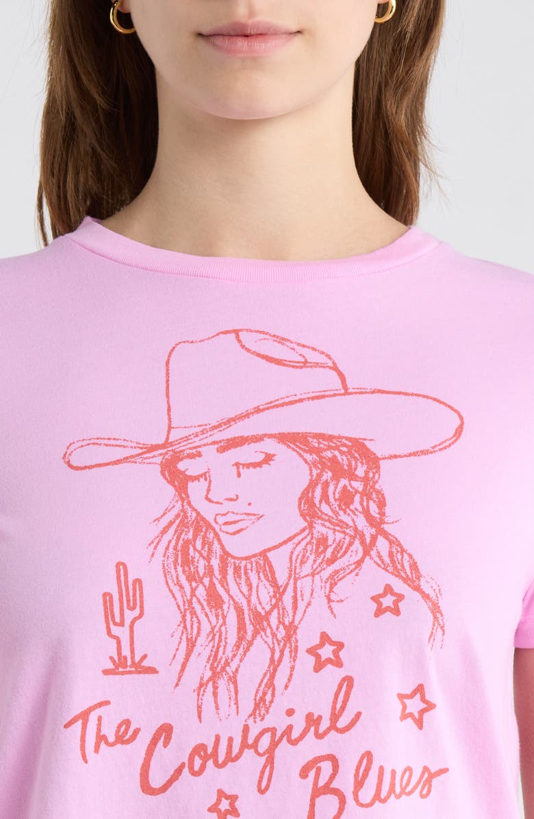 Junk Food The Cowgirl Blues T-Shirt, Alternate, color, Prism Pink