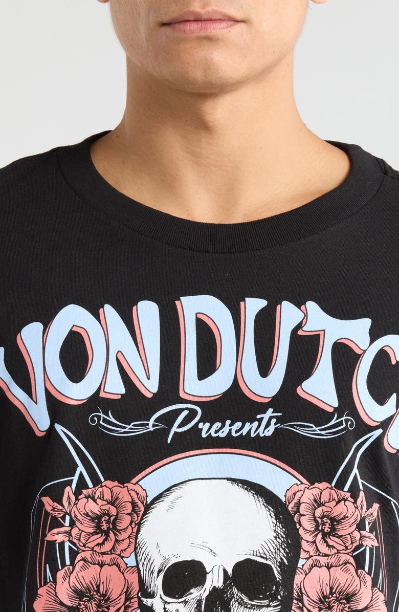 Von Dutch Legends Logo Cotton Blend Graphic T-Shirt, Alternate, color, Black