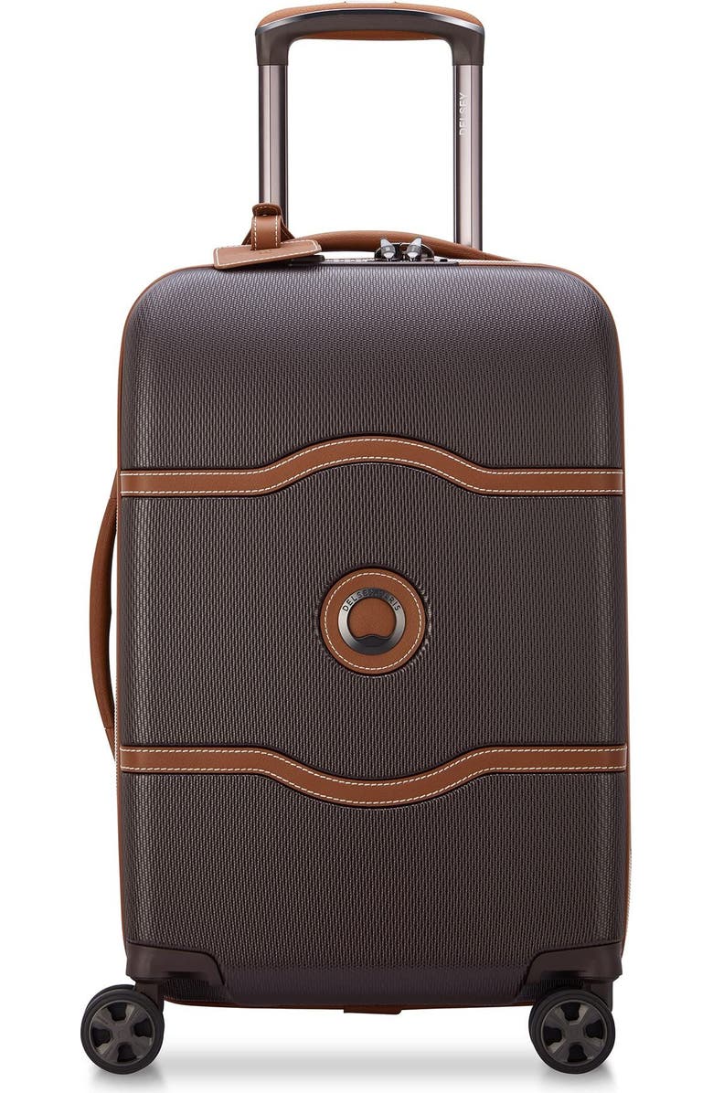 Delsey Paris Chatelet Air 2.0 Carry on 19 Inch Hardside Luggage with Spinner Wheels, Main, color, Chocolate Brown