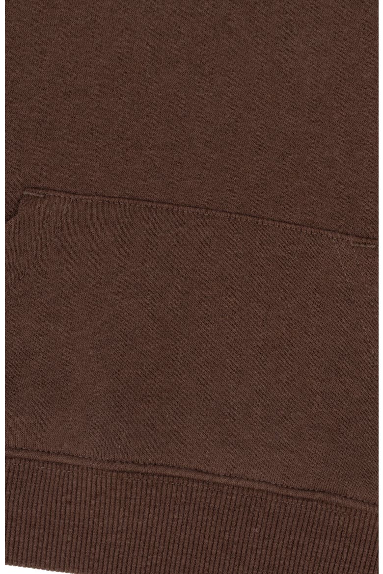 Kids Pullover Hoodie, Cotton Blend, Kangaroo Pocket, Solid Colors, Alternate, color, Brown