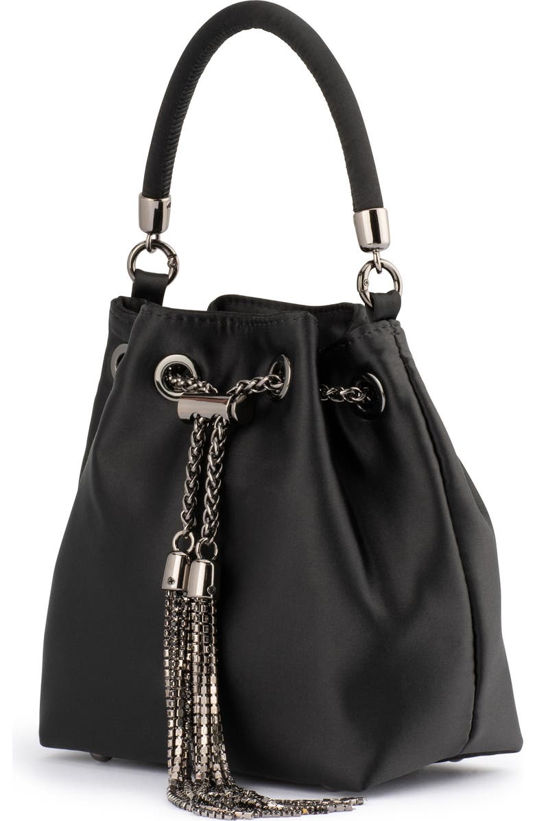 Olga Berg Amanda Satin Bucket Bag, Alternate, color,