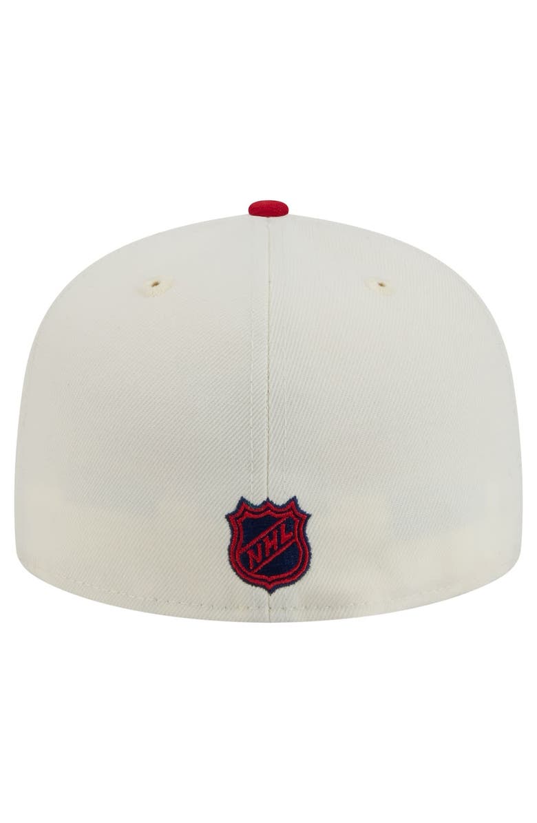 New Era Men's New Era  White Washington Capitals Chrome Two-Toned 59FIFTY Fitted Hat, Alternate, color, Cream