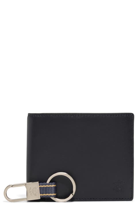 Leather Wallet & Key Chain Gift Set