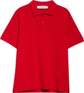 Golden Goose Journey Textured Stripe Cotton Piqué Polo