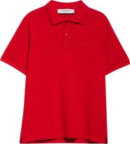 Golden Goose Journey Textured Stripe Cotton Piqué Polo