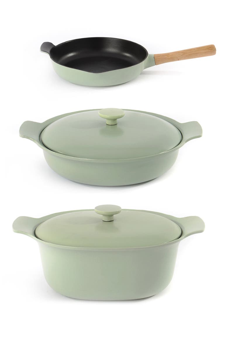 Neo Enameled Cast Iron 5-Piece Set, Main, color, GREEN