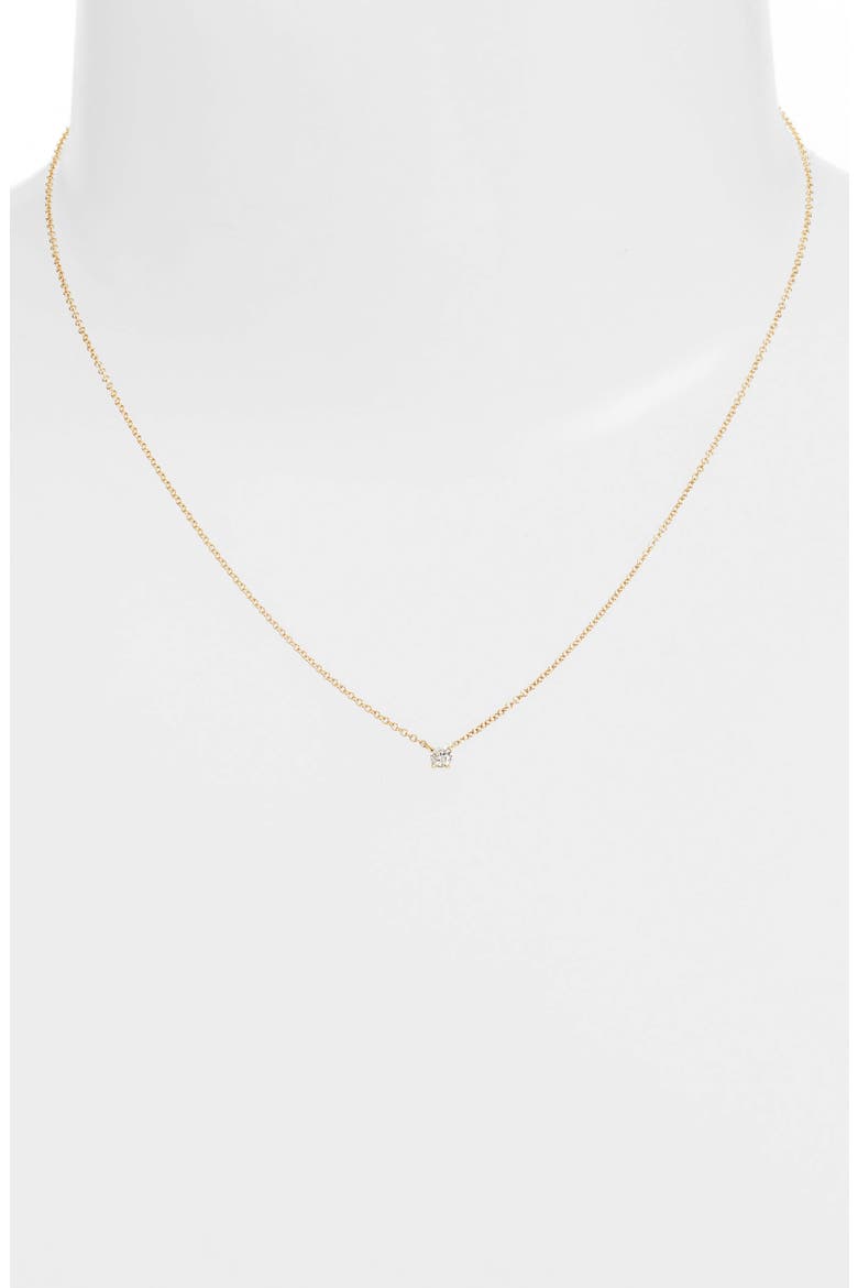 Petite Liora Diamond Solitaire Pendant Necklace, Alternate, color, YELLOW GOLD