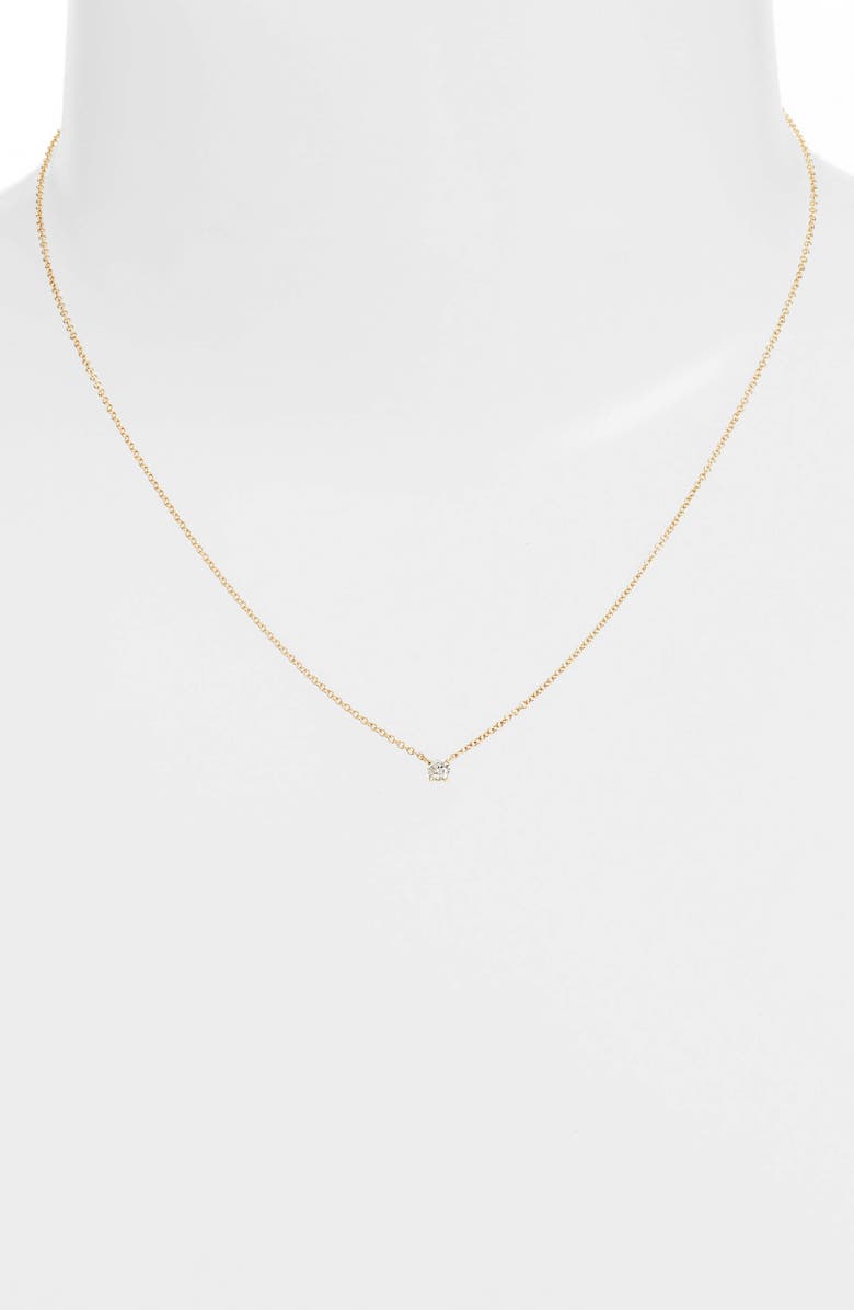 Bony Levy Petite Liora Diamond Solitaire Pendant Necklace, Alternate, color, Yellow Gold