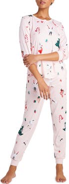 Kate Spade New York print henley long pajamas