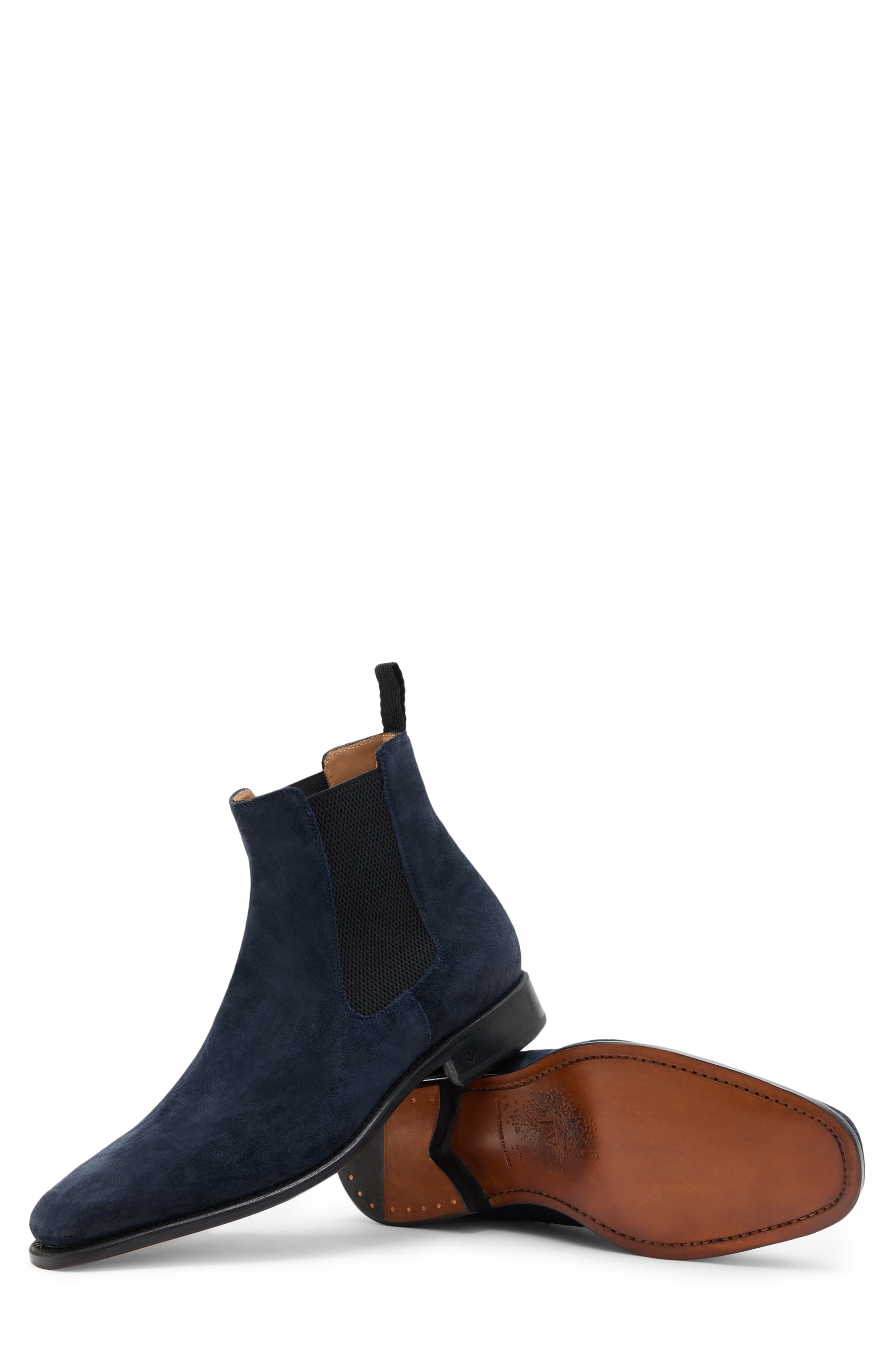John Varvatos Amsterdam Chelsea Boot, Alternate, color, Navy