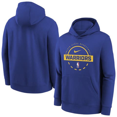 Youth Nike Royal Golden State Warriors 2025/26 Club Fleece Practice Hoodie