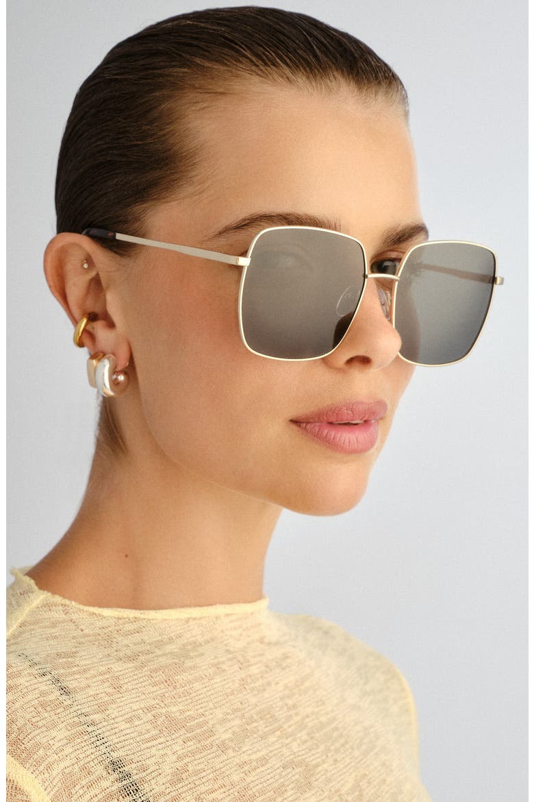 The Cherished 58mm Polarized Square Sunglasses, Alternate, color, GOLD
