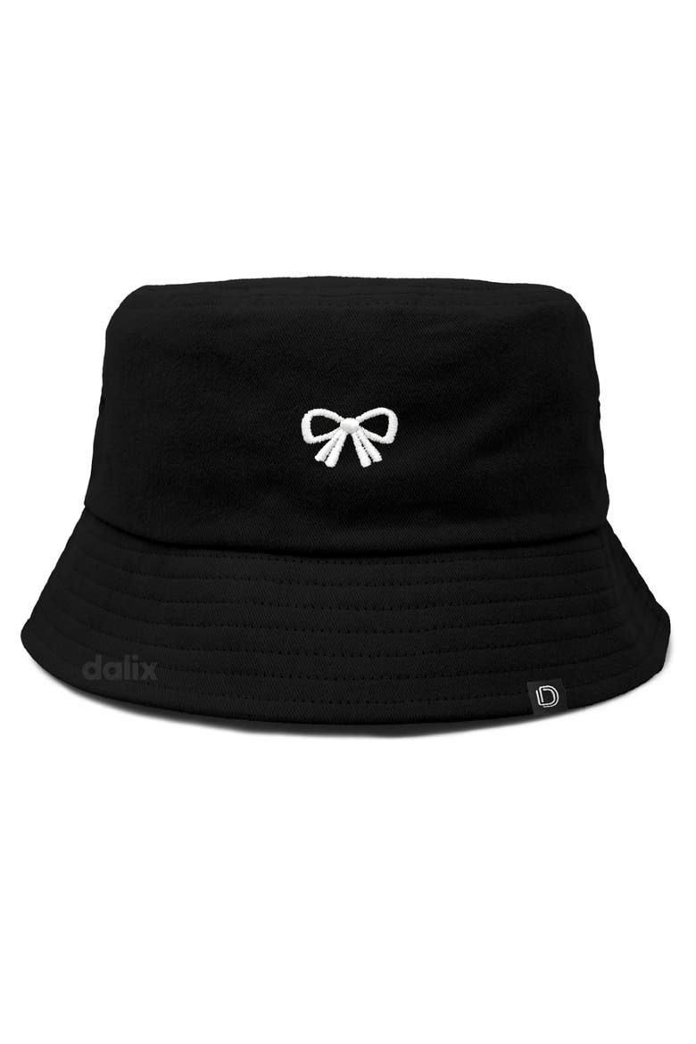 Bow Bucket Hat, Main, color, Black