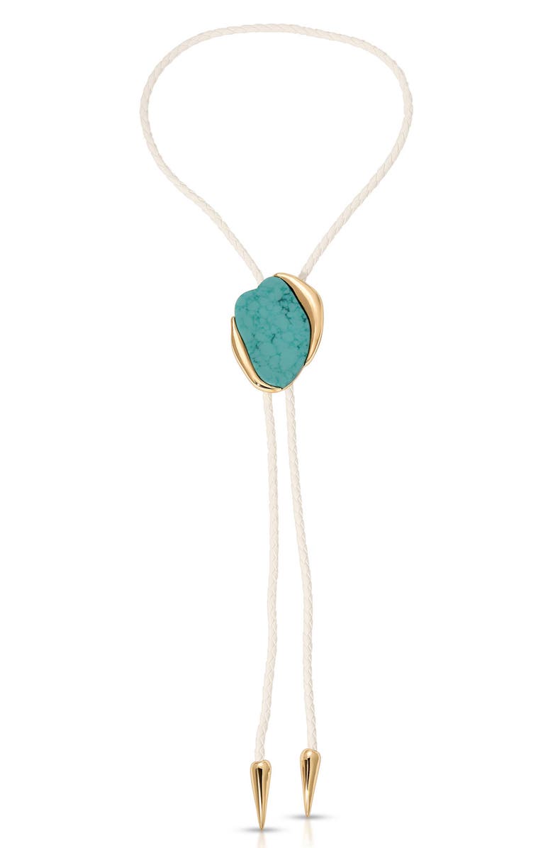 Ettika Turquoise Drift Bolo Necklace, Main, color, Turquoise