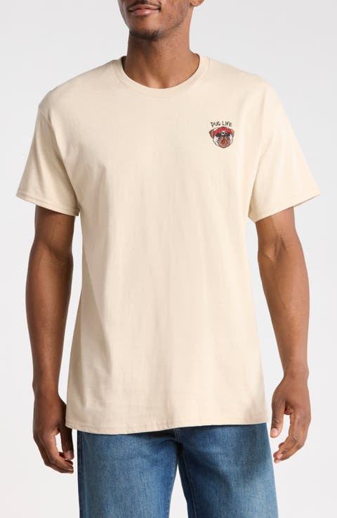 Pug Life Embroidered Tee