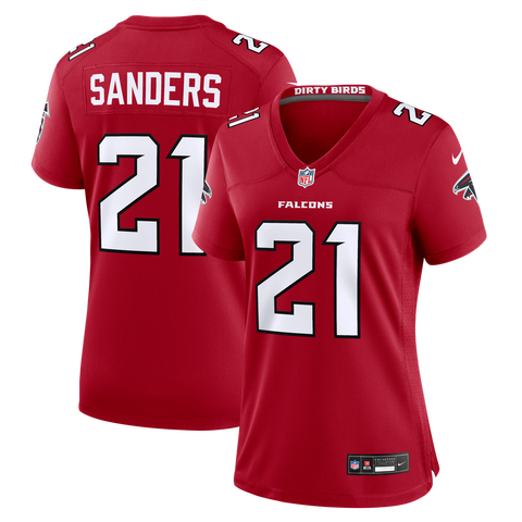 Women's Nike Deion Sanders Red Atlanta Falcons Retired Player Game Jersey