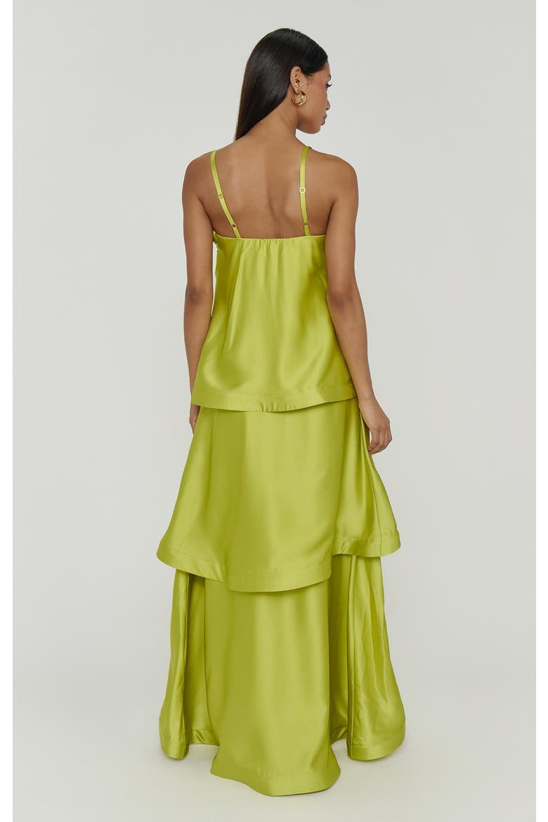 Ella Maxi Dress, Alternate, color, Chartreuse Luxe Satin