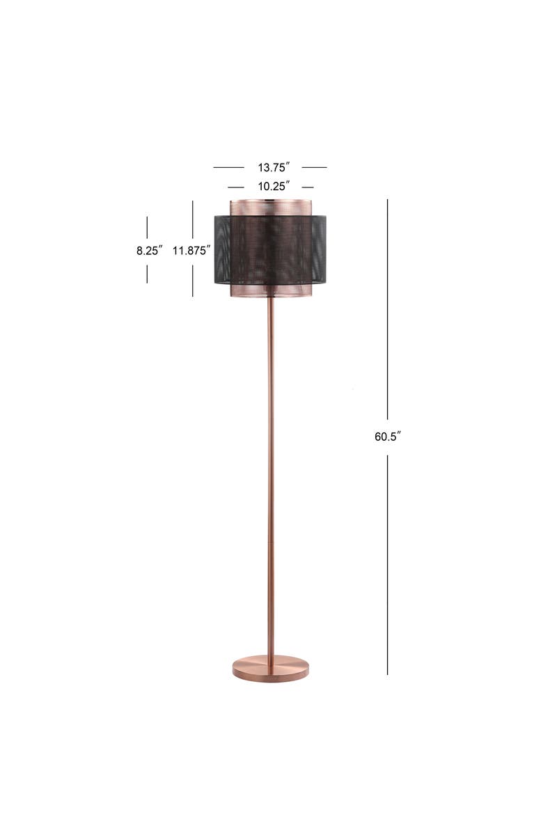 JONATHAN Y Tribeca Metal LED Floor Lamp, Alternate, color, Copper