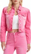 Bayeas Puff Shoulder Crop Denim Jacket