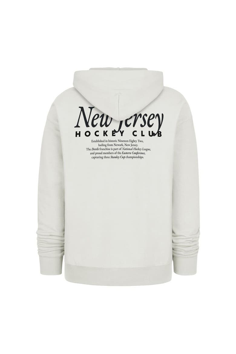 Men's '47  Natural New Jersey Devils Foundation Pullover Hoodie, Alternate, color, Natural