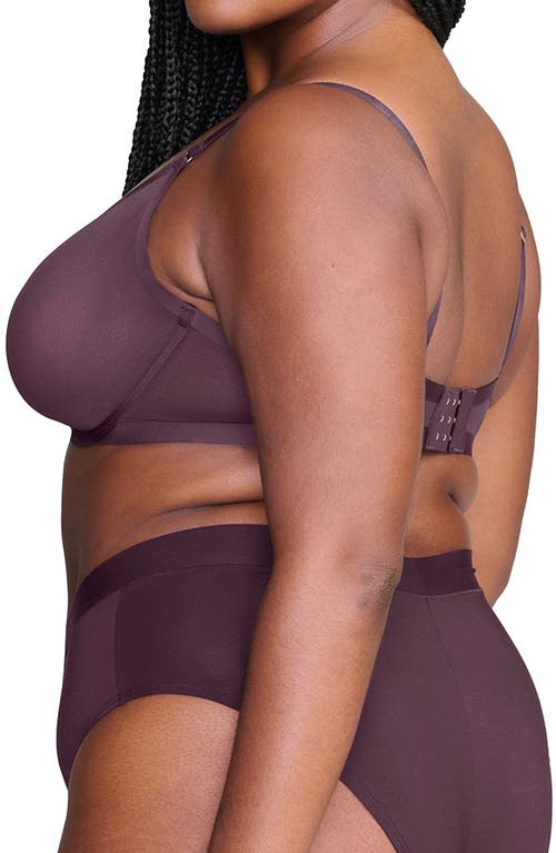 Cuup The Plunge Underwire Sheer Mesh Bra In Cosmos