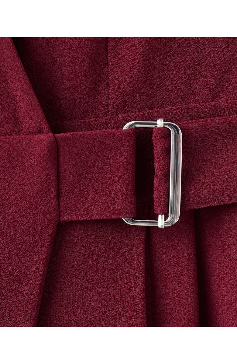 MANGO Belt Wrap Sleeveless Jumpsuit, Alternate, color, Wine