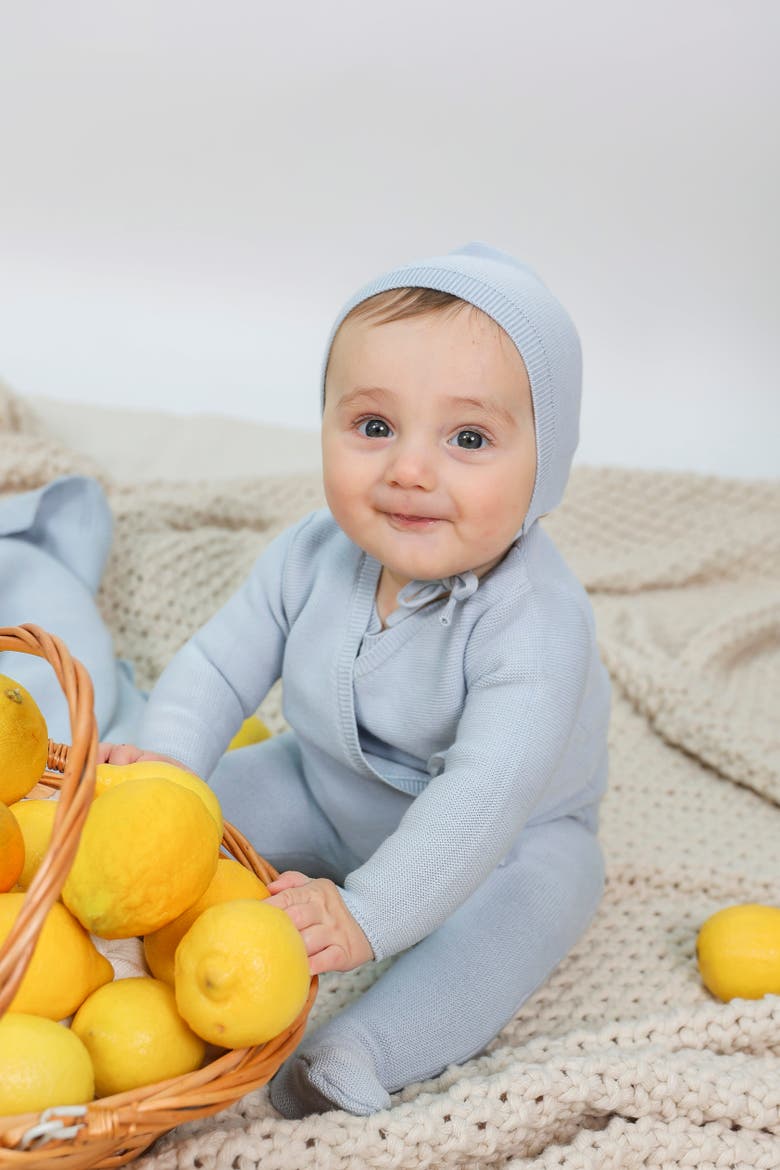 Knit Romper and Wrap Cardigan Set, Alternate, color, Blue