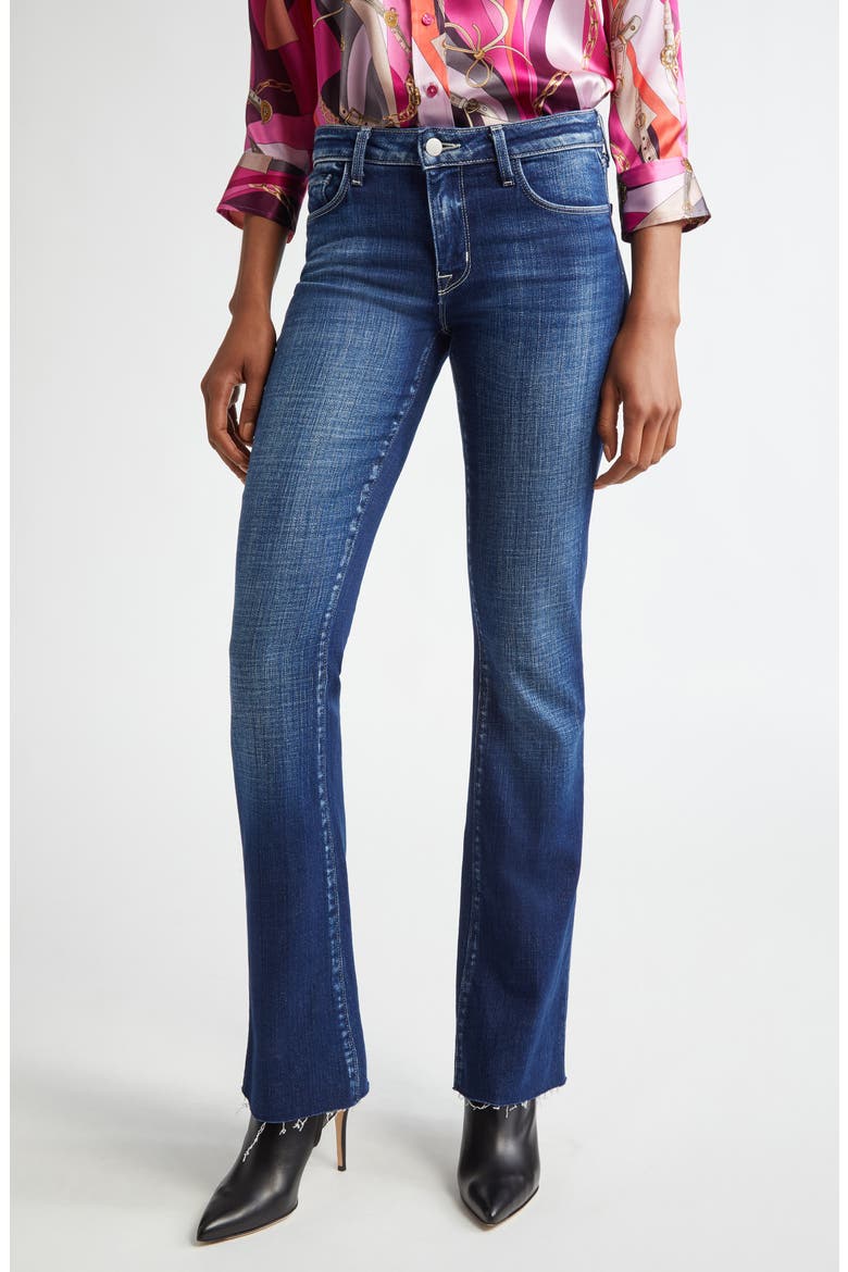 Sneeki Raw Hem Straight Leg Jeans, Main, color, BEACON