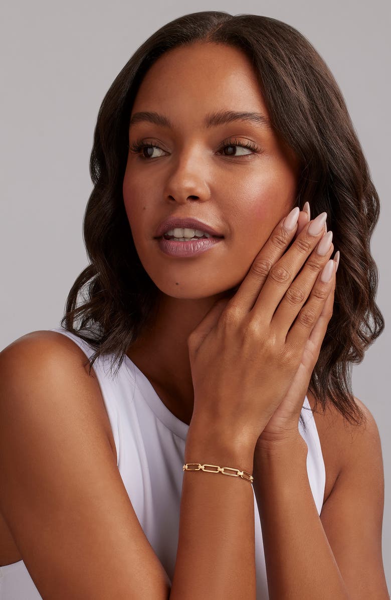 LAGOS Signature Caviar Link Bracelet, Alternate, color, Gold