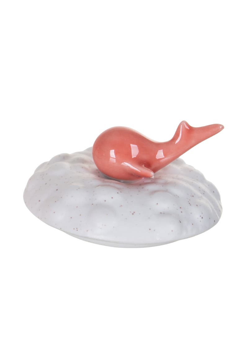 Coral & Bisque Urchin Whale Treasure Box, Alternate, color, Red