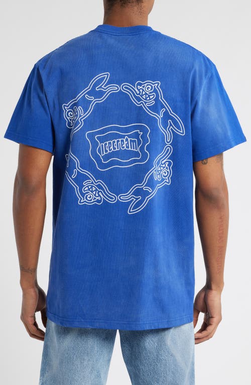 Icecream Landslide Logo Graphic T-shirt In Blue